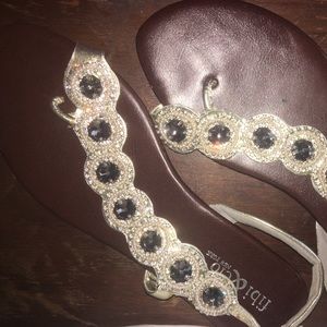 Gino & Clo Smoke Cascade Sandals NIB